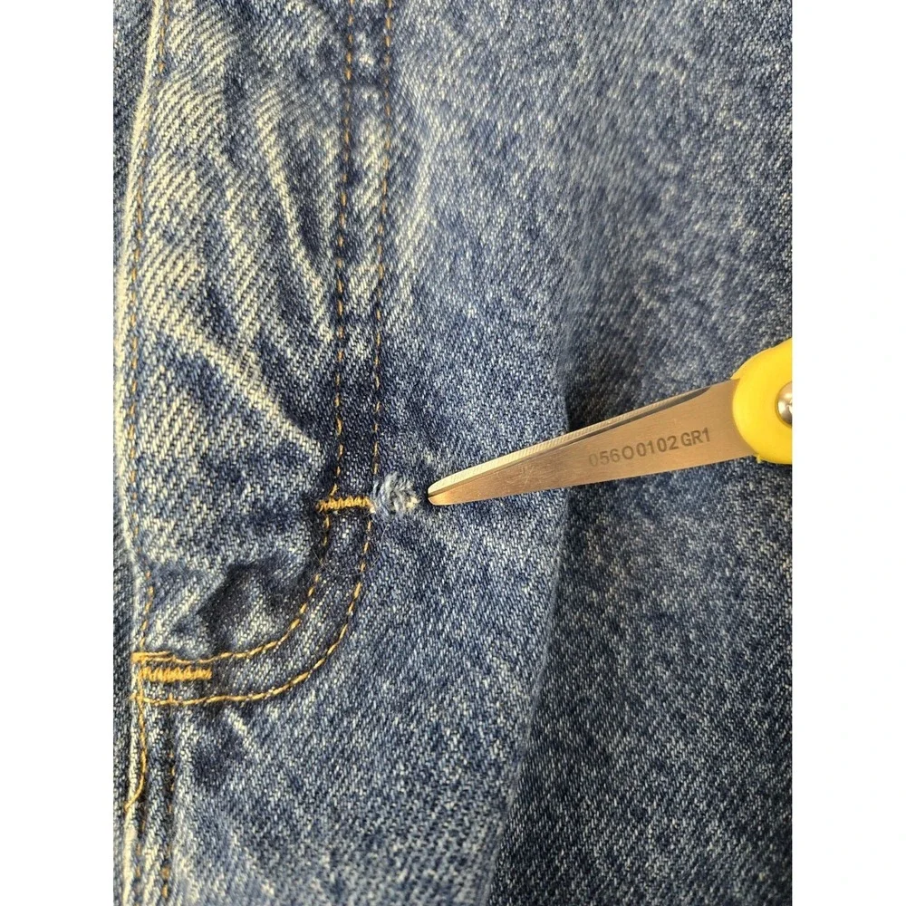 Wrangler Authentics Mens Fleece Jeans Size 42 x 30 Blue Denim 100% Cotton